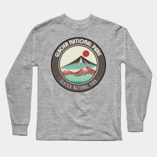 Beauty of Glacier National Park in Japanese Vibes Long Sleeve T-Shirt